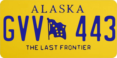 AK license plate GVV443