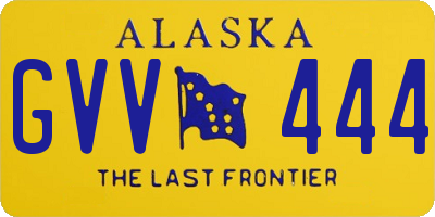 AK license plate GVV444