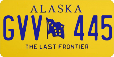 AK license plate GVV445