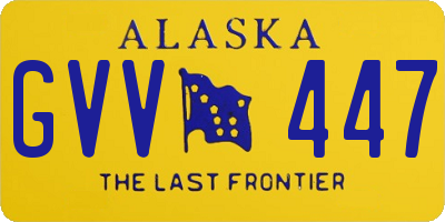 AK license plate GVV447