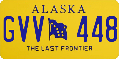 AK license plate GVV448