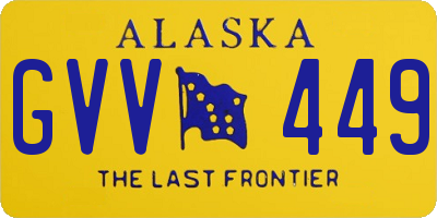 AK license plate GVV449