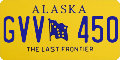 AK license plate GVV450