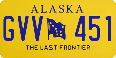 AK license plate GVV451