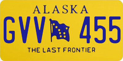 AK license plate GVV455