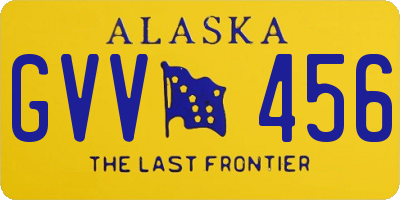 AK license plate GVV456