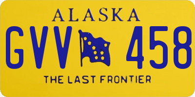 AK license plate GVV458