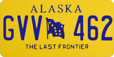 AK license plate GVV462