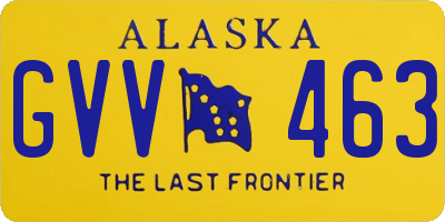 AK license plate GVV463