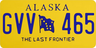 AK license plate GVV465