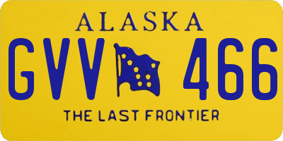 AK license plate GVV466