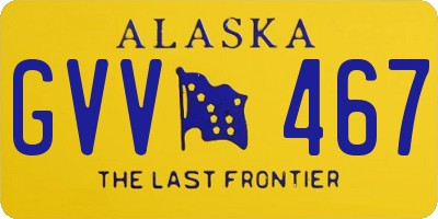 AK license plate GVV467