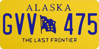 AK license plate GVV475