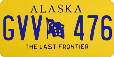 AK license plate GVV476