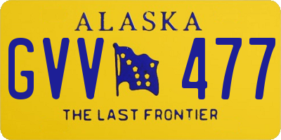 AK license plate GVV477