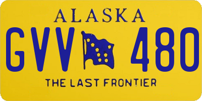 AK license plate GVV480