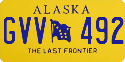 AK license plate GVV492