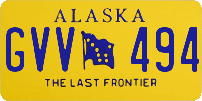 AK license plate GVV494