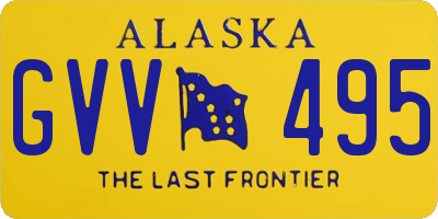 AK license plate GVV495