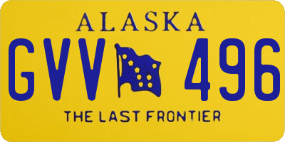 AK license plate GVV496