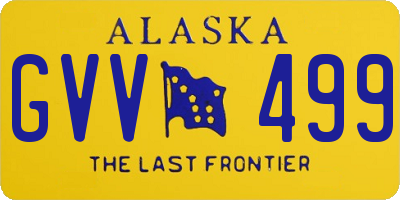 AK license plate GVV499