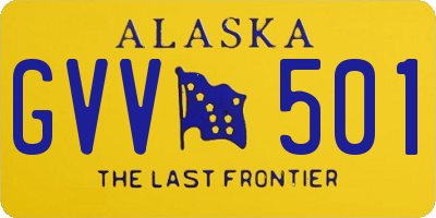 AK license plate GVV501