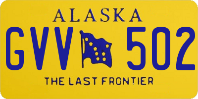 AK license plate GVV502