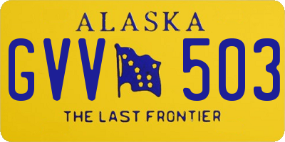 AK license plate GVV503