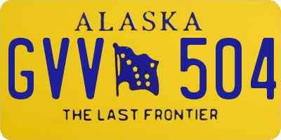 AK license plate GVV504