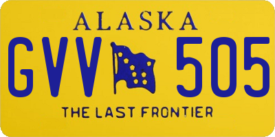 AK license plate GVV505