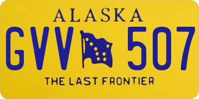 AK license plate GVV507