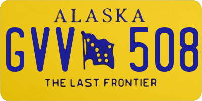 AK license plate GVV508