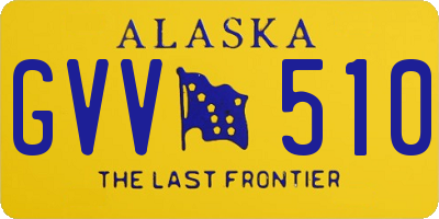 AK license plate GVV510