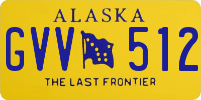 AK license plate GVV512