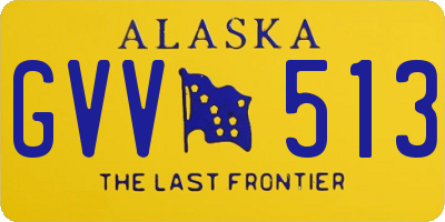 AK license plate GVV513