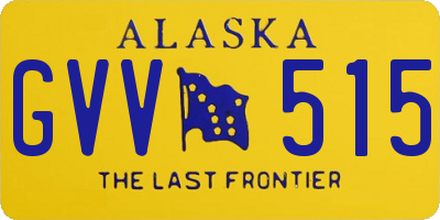 AK license plate GVV515