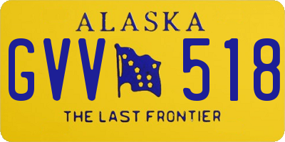 AK license plate GVV518