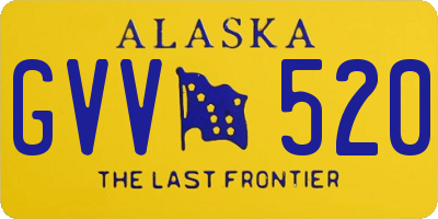 AK license plate GVV520