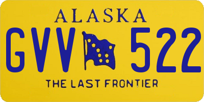 AK license plate GVV522