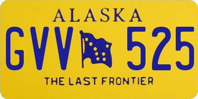 AK license plate GVV525