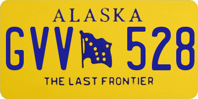 AK license plate GVV528