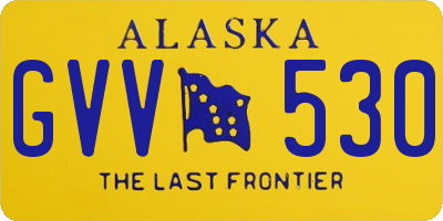 AK license plate GVV530