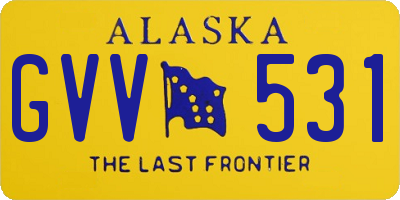 AK license plate GVV531