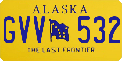 AK license plate GVV532