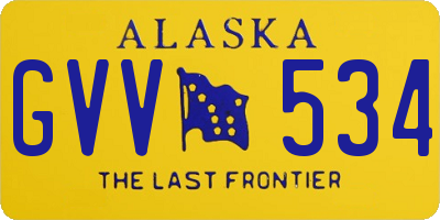 AK license plate GVV534