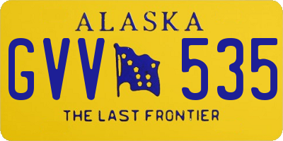 AK license plate GVV535