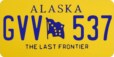 AK license plate GVV537