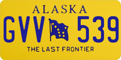 AK license plate GVV539