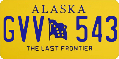 AK license plate GVV543