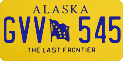 AK license plate GVV545